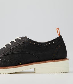 DERBY BROGUE RISE RL BLACK LEATHER