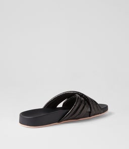 TIDE CROSS PADDED RL BLACK SNAKE PATENT LEATHER