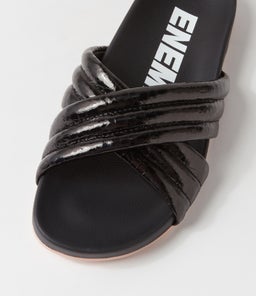 TIDE CROSS PADDED RL BLACK SNAKE PATENT LEATHER