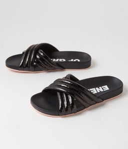 TIDE CROSS PADDED RL BLACK SNAKE PATENT LEATHER