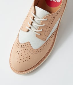 BROGUE RISE RL VEG TAN WHITE LEATHER