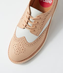 BROGUE RISE RL VEG TAN WHITE LEATHER