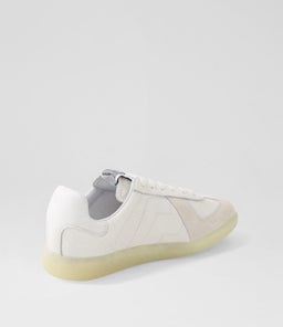 PACE RL ALL WHITE CLEAR LEATHER SUEDE
