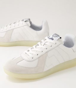 PACE RL ALL WHITE CLEAR LEATHER SUEDE