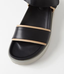 ACE SANDAL RL BLACK LATTE LEATHER