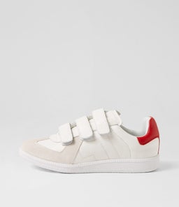 PACE VELCRO STRAP RL WHITE RED LEATHER