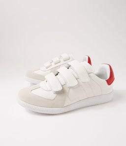 PACE VELCRO STRAP RL WHITE RED LEATHER