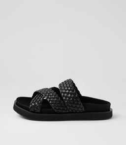 RHODES CROSS SLIDE RL BLACK WEAVE SMOOTH