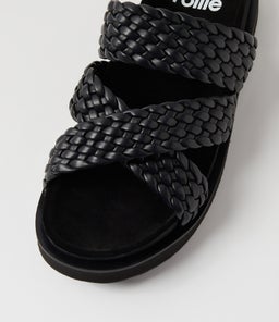 RHODES CROSS SLIDE RL BLACK WEAVE SMOOTH