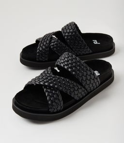 RHODES CROSS SLIDE RL BLACK WEAVE SMOOTH
