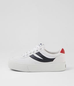 2740 PLATFORM BLOCKS S9 WHITE NAVY RED CANVAS