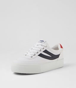 2740 PLATFORM BLOCKS S9 WHITE NAVY RED CANVAS