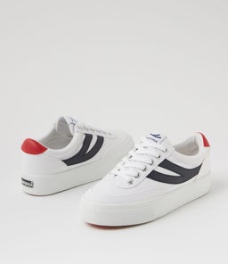 2740 PLATFORM BLOCKS S9 WHITE NAVY RED CANVAS