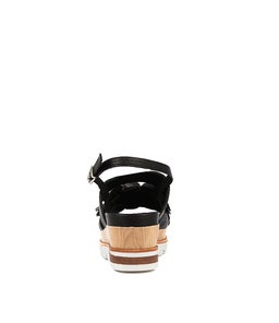 HANNAHS BLACK BLACK LEATHER
