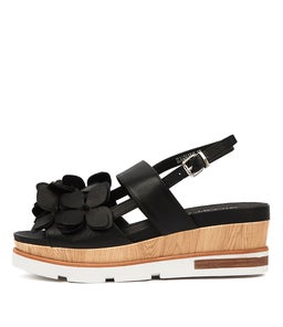 HANNAHS BLACK BLACK LEATHER