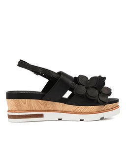 HANNAHS BLACK BLACK LEATHER