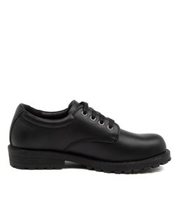 405650L GROMMETZ JNR SK BLACK BLACK LEATHER