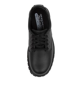 405650L GROMMETZ JNR SK BLACK BLACK LEATHER