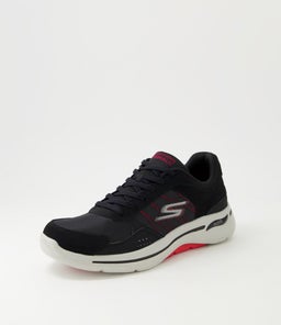 216255 GO WALK ARCH FIT SK BLACK RED LEATHER MESH