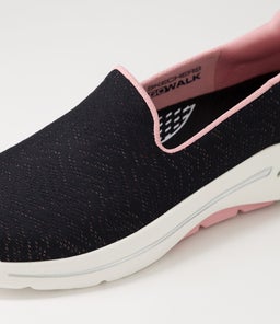 124881 GO WALK ARCH FIT OR SK BLACK PINK TEXTILE