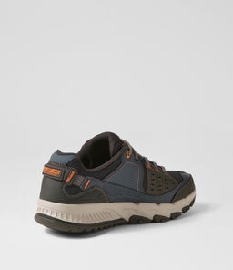 237545 ARCH FIT ESCAPE PLAN SK NAVY ORANGE LEATHER MESH