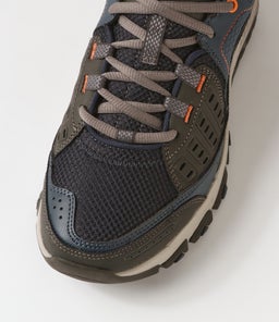 237545 ARCH FIT ESCAPE PLAN SK NAVY ORANGE LEATHER MESH