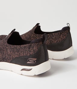 104276 ARCH FIT REFINE S SK BLACK ROSE GOLD TEXTILE