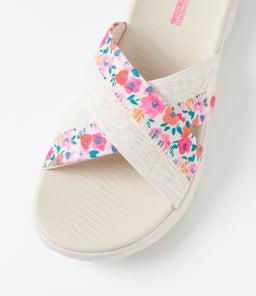141435 GO WALK F SANDAL B SK NATURAL MULTI TEXTILE