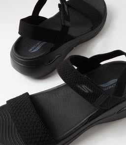 140264 GO WALK AF SANDAL P SK BLACK BLACK TEXTILE