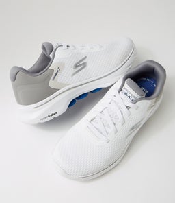 216636 GO WALK 7 SK WHITE GREY KNIT