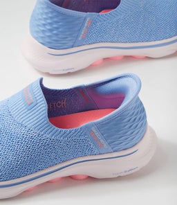 GO WALK 7 SPRINGTIME SK BLUE PINK TEXTILE