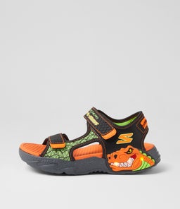 CREATURE SPLASH JNR SK BLACK ORANGE SMOOTH