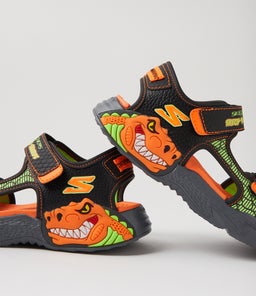 CREATURE SPLASH JNR SK BLACK ORANGE SMOOTH
