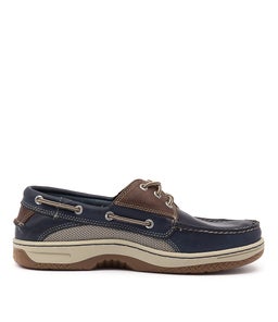 BILLFISH 3 EYE NAVY BROWN LEATHER