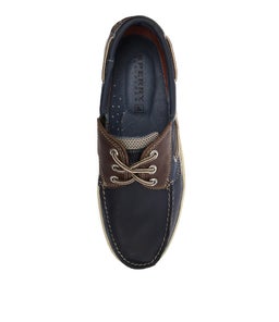 BILLFISH 3 EYE NAVY BROWN LEATHER