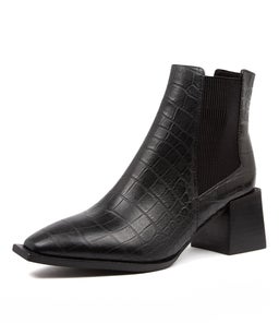 ATTICUS BOOT SS BLACK CROC EMBOSSED L