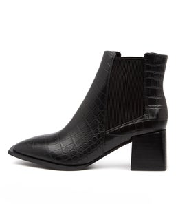 ATTICUS BOOT SS BLACK CROC EMBOSSED L