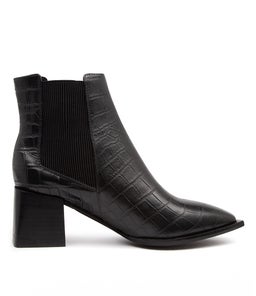 ATTICUS BOOT SS BLACK CROC EMBOSSED L