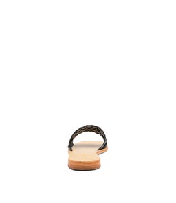 JODIE SLIDE SS BLACK LEATHER