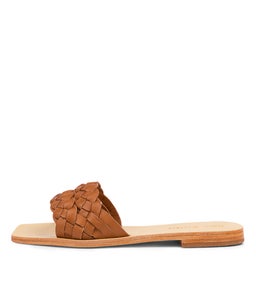 JODIE SLIDE SS TOFFEE LEATHER