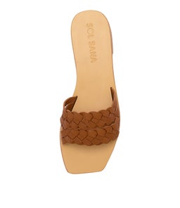 JODIE SLIDE SS TOFFEE LEATHER