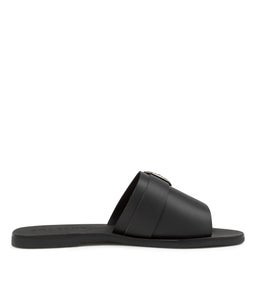 ANASTASIA SLIDE SS BLACK LEATHER