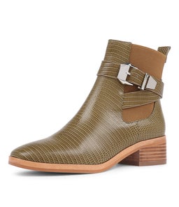 LENNOX BOOT SS KHAKI LIZARD LEATHER