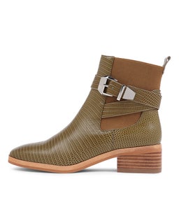 LENNOX BOOT SS KHAKI LIZARD LEATHER