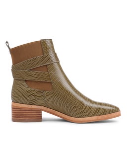 LENNOX BOOT SS KHAKI LIZARD LEATHER