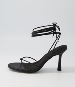 HONEY HEEL SS BLACK LEATHER