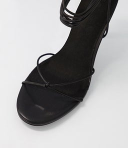 HONEY HEEL SS BLACK LEATHER
