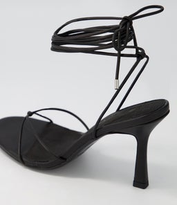 HONEY HEEL SS BLACK LEATHER