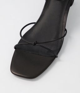HONEY MID HEEL SS BLACK LEATHER