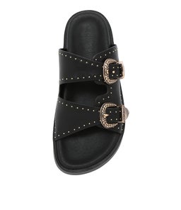 EASTWOOD STUD FOOTBED SS BLACK LEATHER